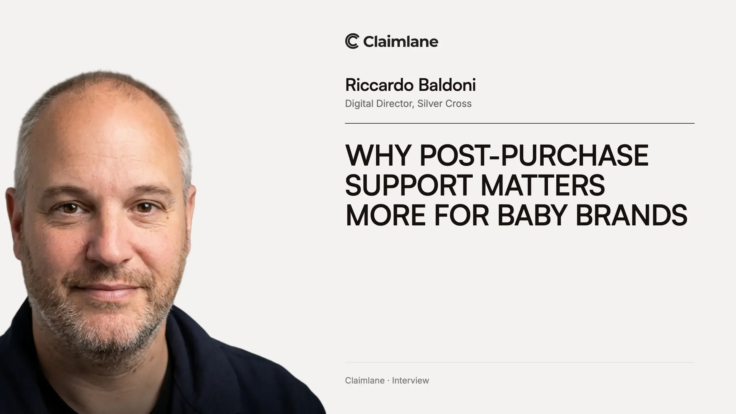 Riccardo Baldoni interview