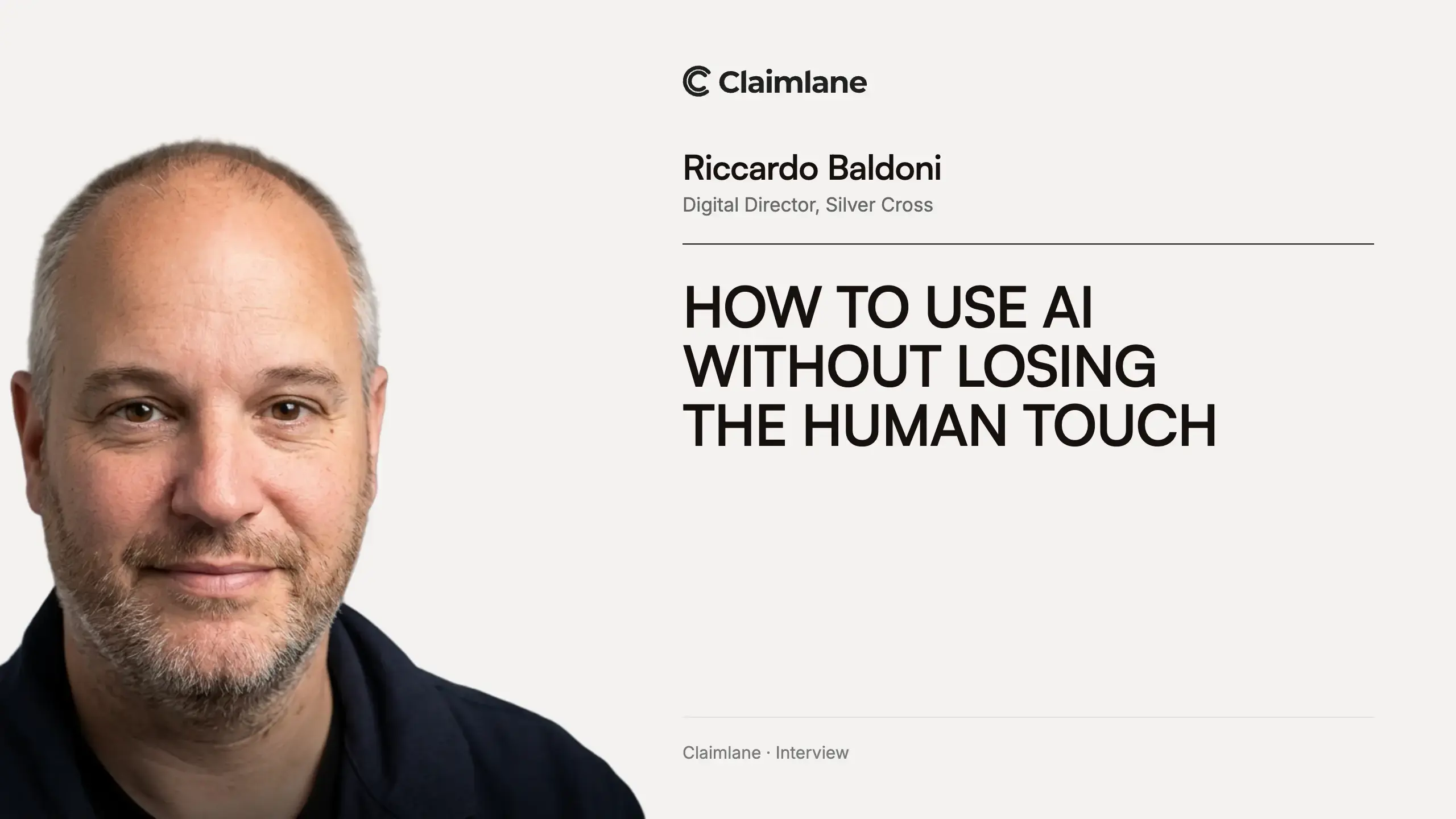 Riccardo Baldoni interview